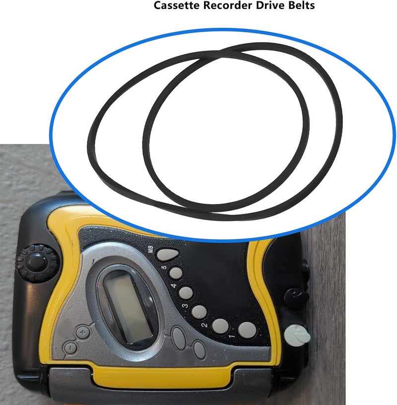 Create idea 2pcs Cassette Recorder Drive Belt Compatible with Sony WM-B47 Mega Bass - Image 3